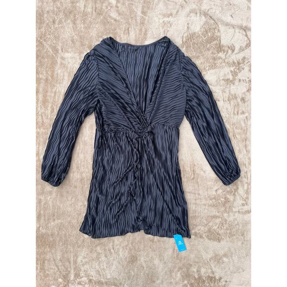 NWT Cupshe Black Ribbed V Neck Cover Up Dress Women’s Size XL - Picture 1 of 5